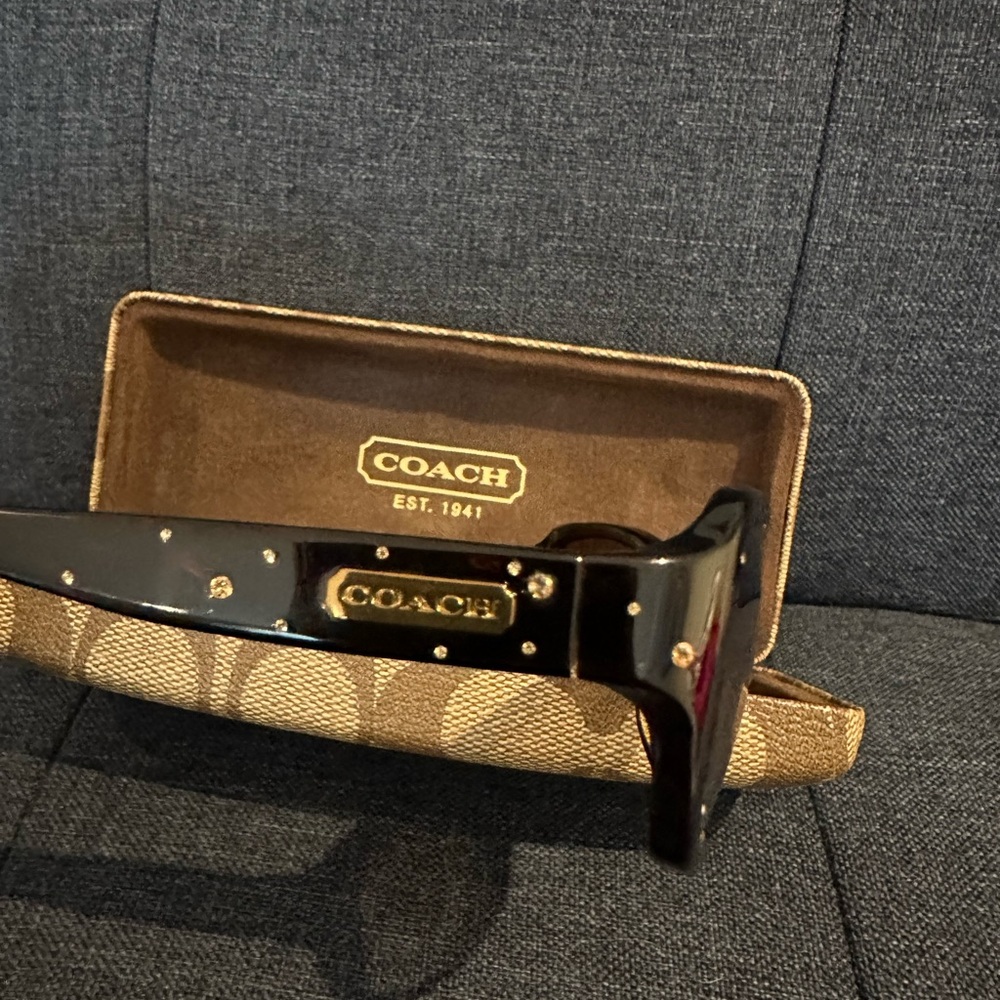 Coach Brown Gradient Sunglasses with Black Frame - Picture 6 of 9